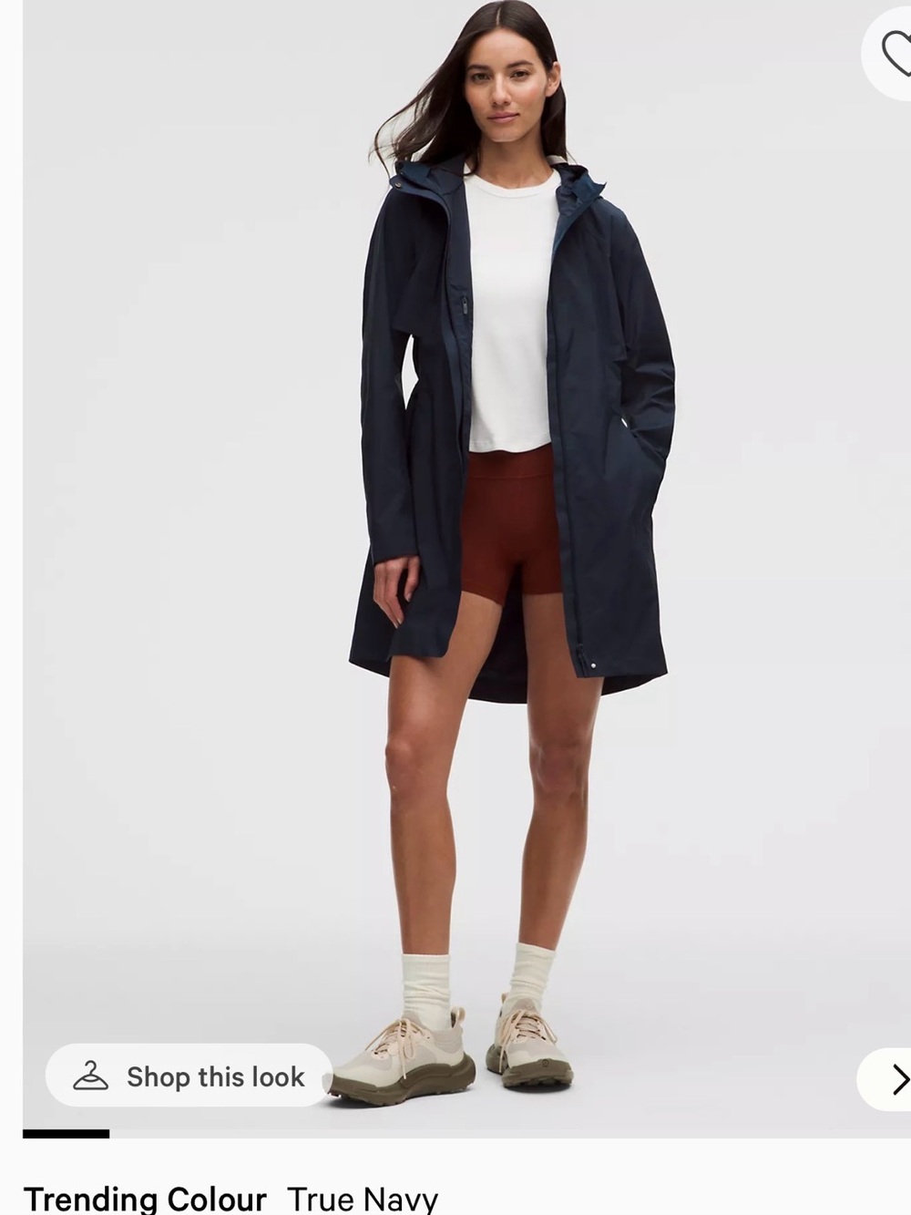 New Lululemon Rain Rebel Jacket in Color
True Navy Size 6